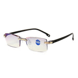 New High-end Diamond Trimming Glasses Anti Blue Light Frameless women men Glasses Reading Glasses+1.0+1.5+2.0+2.5+3.0+3.5+4.0