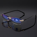 New High-end Diamond Trimming Glasses Anti Blue Light Frameless women men Glasses Reading Glasses+1.0+1.5+2.0+2.5+3.0+3.5+4.0