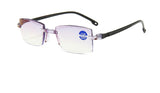 New High-end Diamond Trimming Glasses Anti Blue Light Frameless women men Glasses Reading Glasses+1.0+1.5+2.0+2.5+3.0+3.5+4.0
